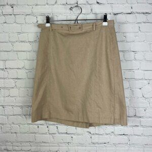 Banana Republic Linen Belted Pencil Skirt